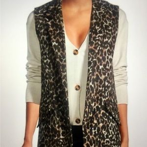 Dolce Cabo leopard print duster vest.